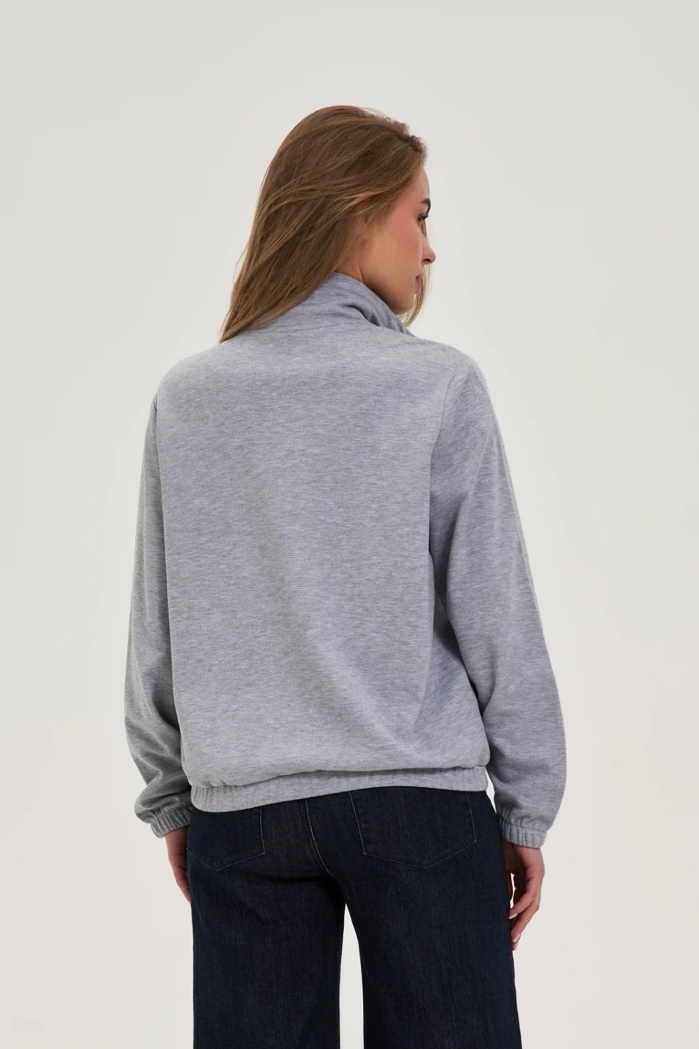 Marisse WOMEN'S SWEATSHIRT Z-BL-4811 L.GREY MEL