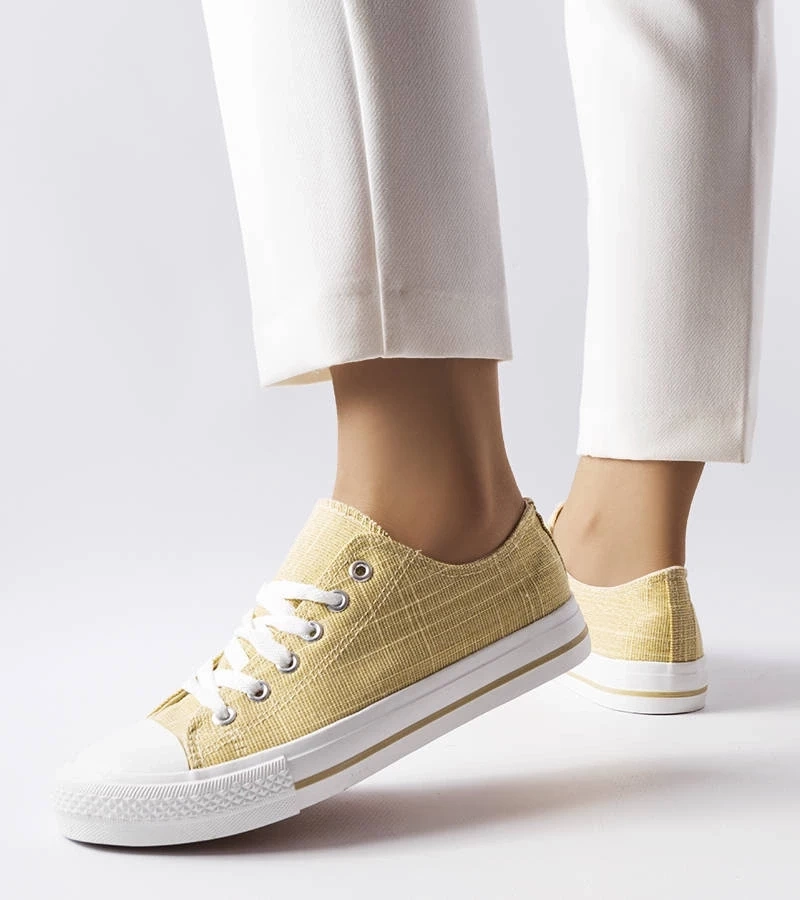 Gemre Pantofi de sport cu sclipici auriu de Vignette