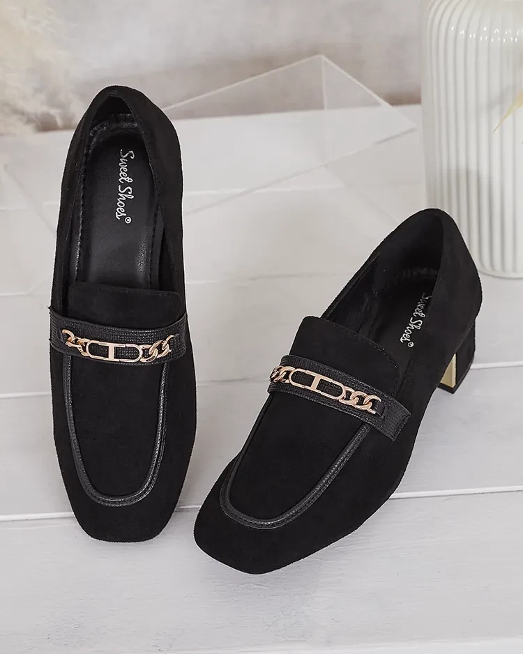 Resti Elegant women&#039;s moccasins on a low post Oflem
