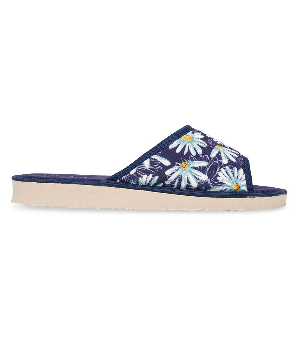Dámske papuče Natural Style NS-018 modré kvety