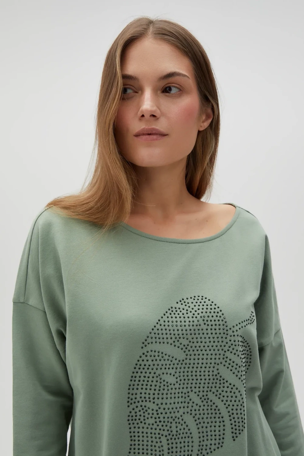 Marisse Women&#039;s Sweatshirt L-Bl-4600 Olive