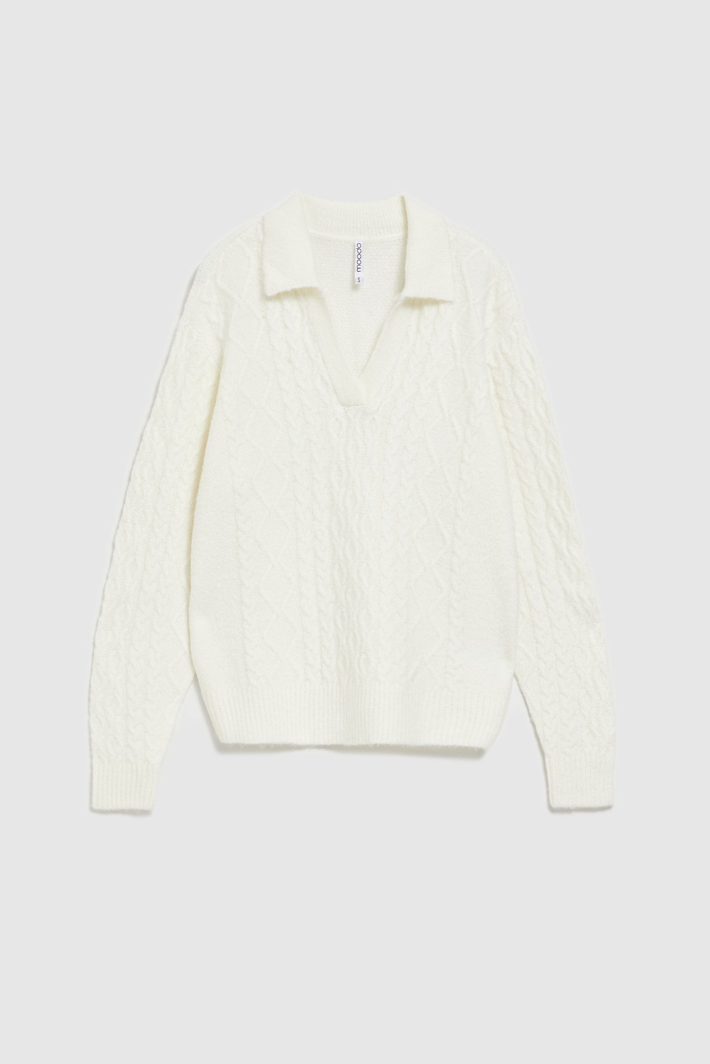 V-neck sweater with collar