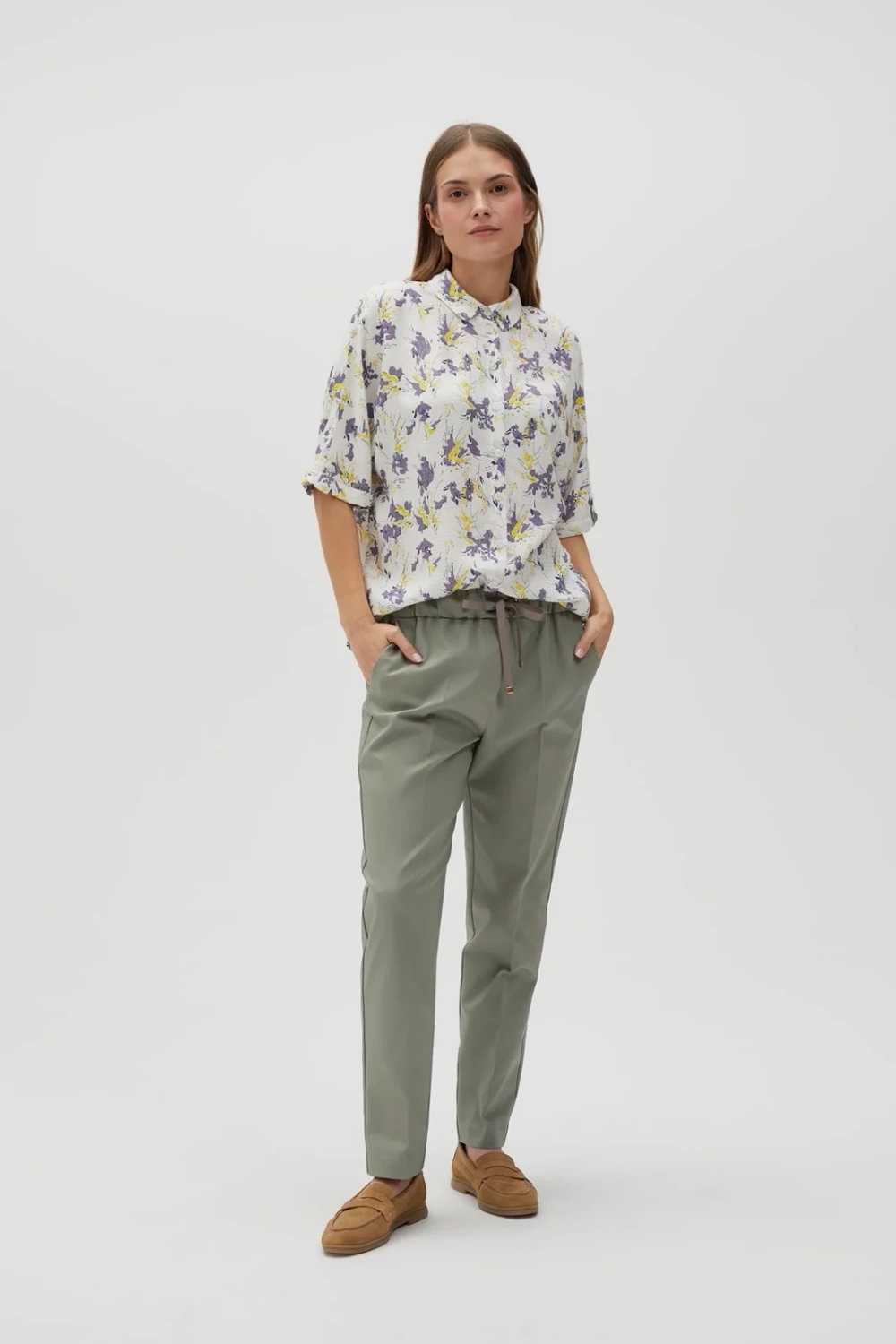 Marisse Women's Trousers L-Sp-4614 Olive