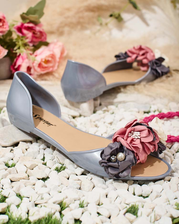 Resti Rubber ballerinas with flower Koddies