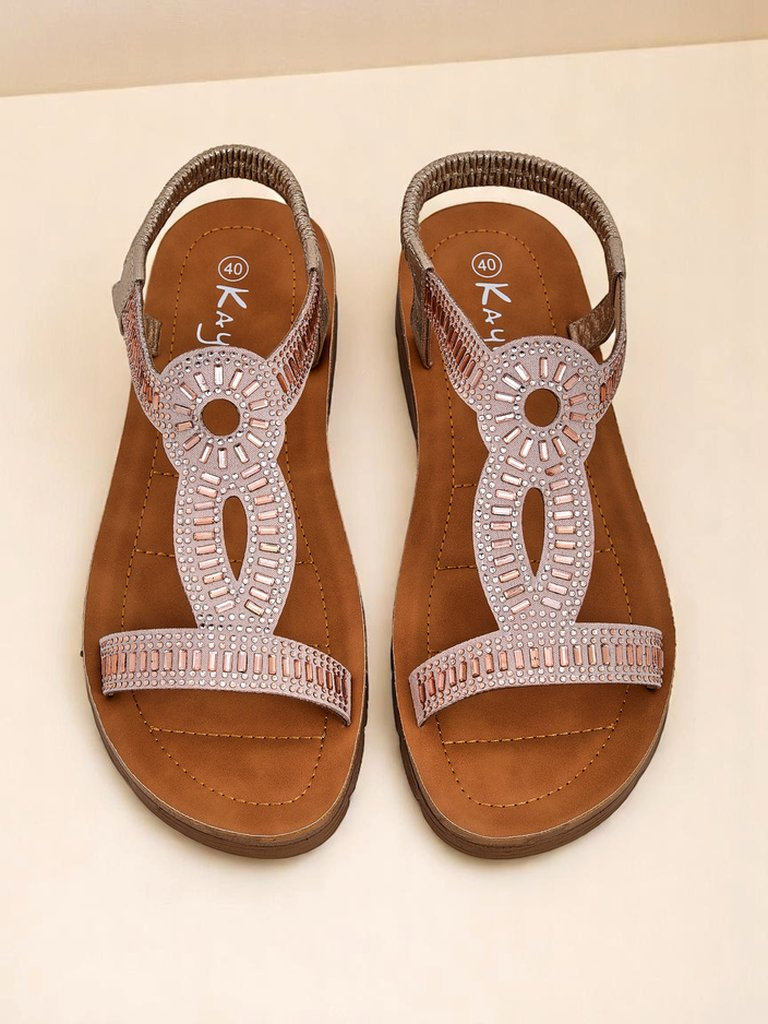 Resti Royal Fashion Women's Ava Shine sandals with decorative straps