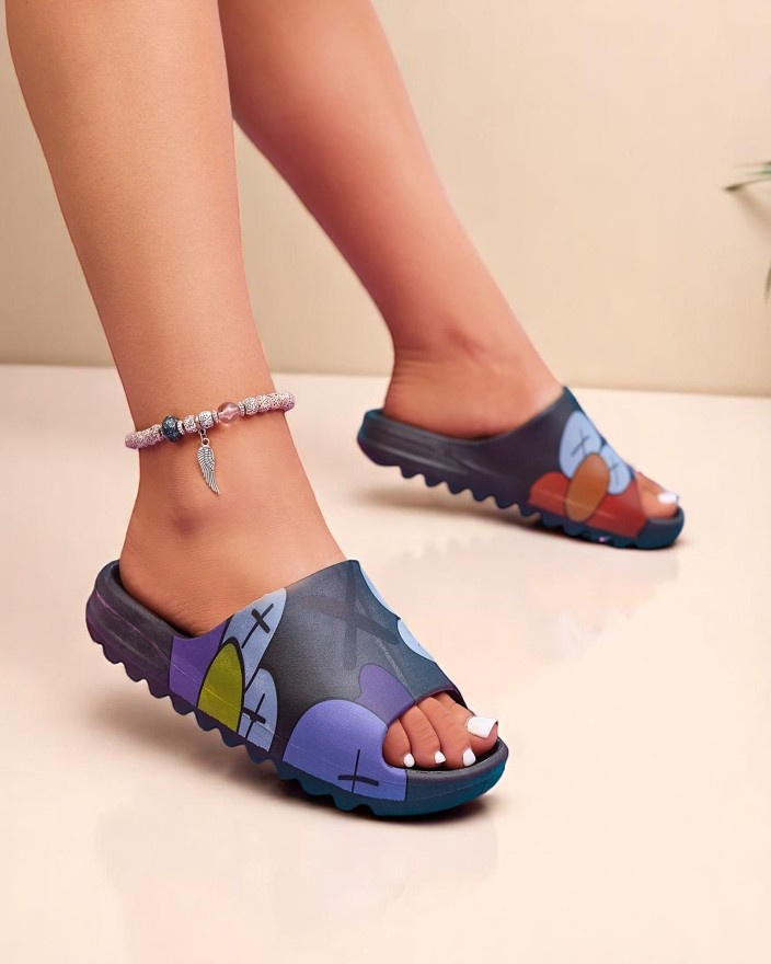 Černé žabky Resti Royalfashion s potiskem