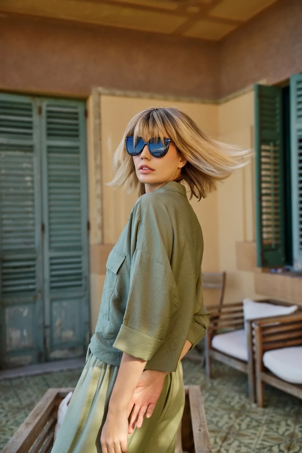 Marisse Women&#039;s Shirt L-Ko-4653 Olive