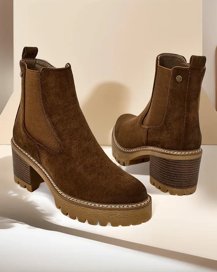 Resti Eco-suede women's ankle boots on a heel Segori