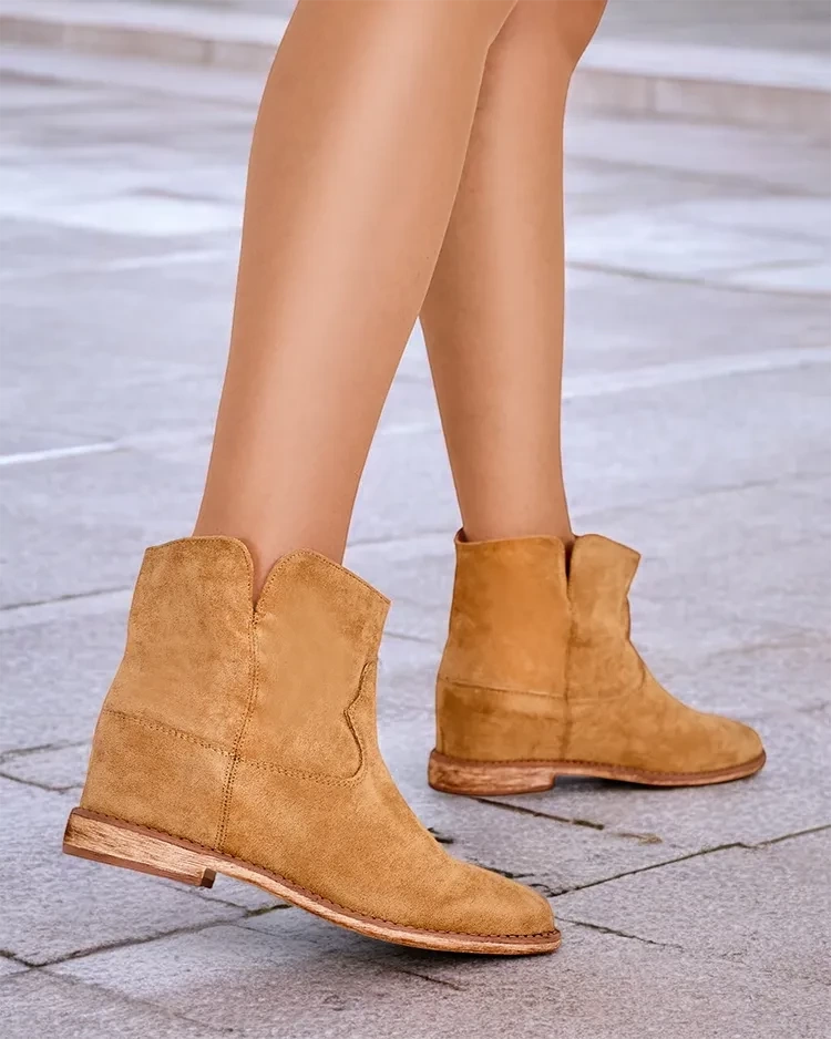 Resti Boots cowboy style on covered wedge Blueston