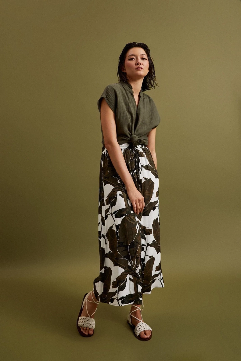 Marisse Women&#039;s Shirt L-Ko-4363 D.Olive