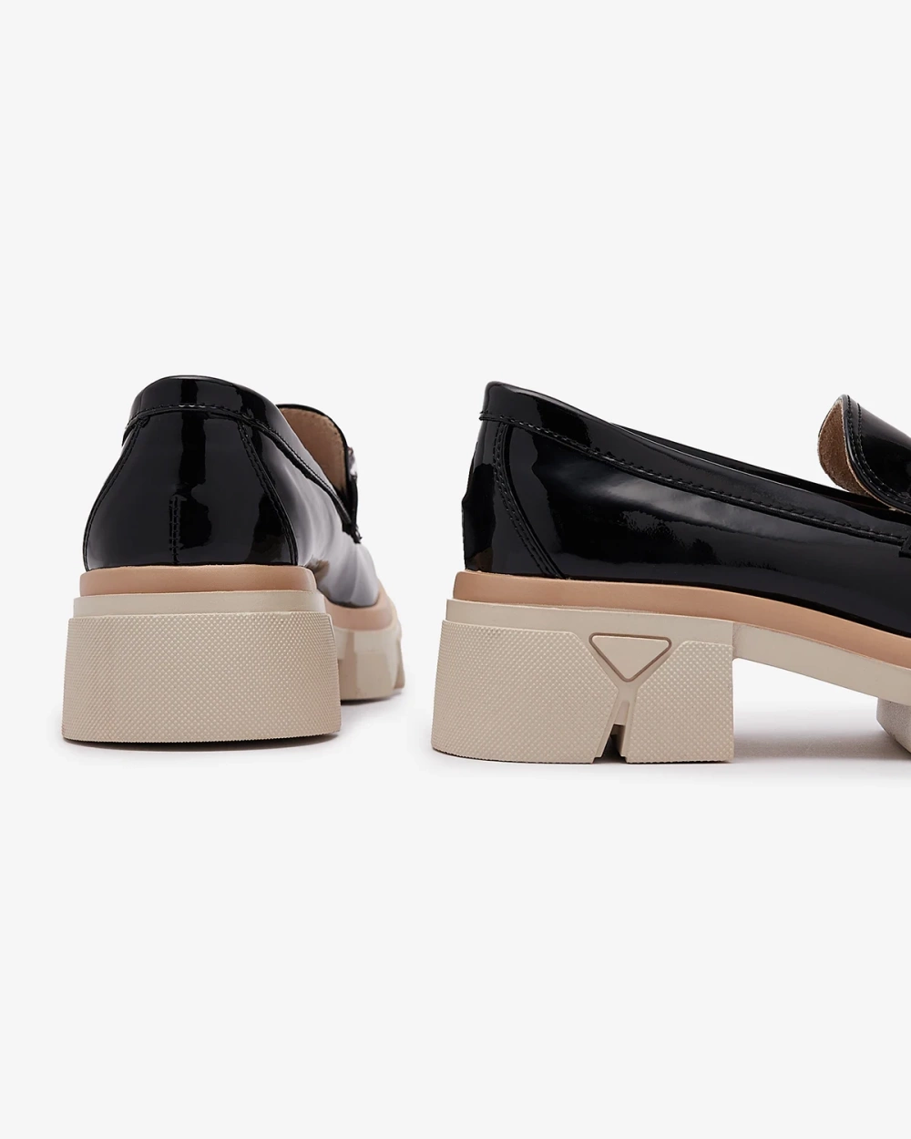 Resti Lacquered black moccasins with colored stones Sarix - Footwear