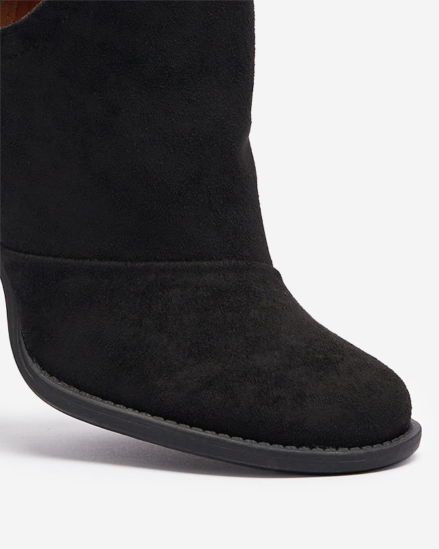 Resti Women's boots on the post with cut-outs in black. Encura- Footwear