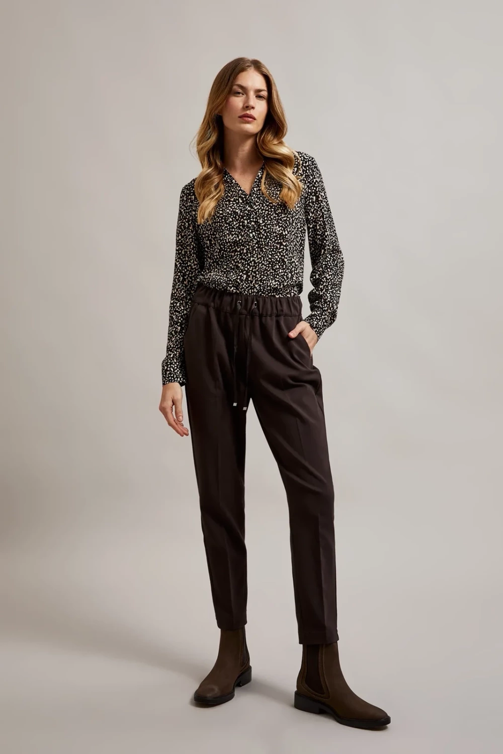 Marisse Women's Trousers Z-Sp-4522 Brown