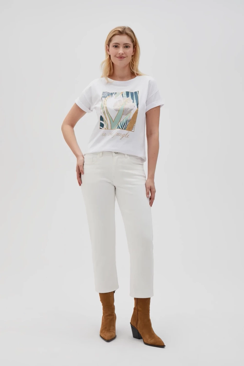 Marisse Women's T-Shirt L-Ts-4633 White