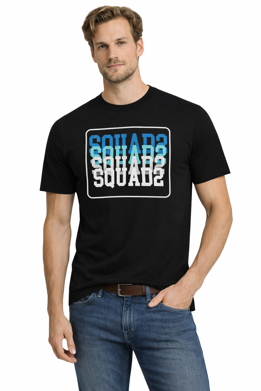 Мъжка тениска пуловер 3001 черна