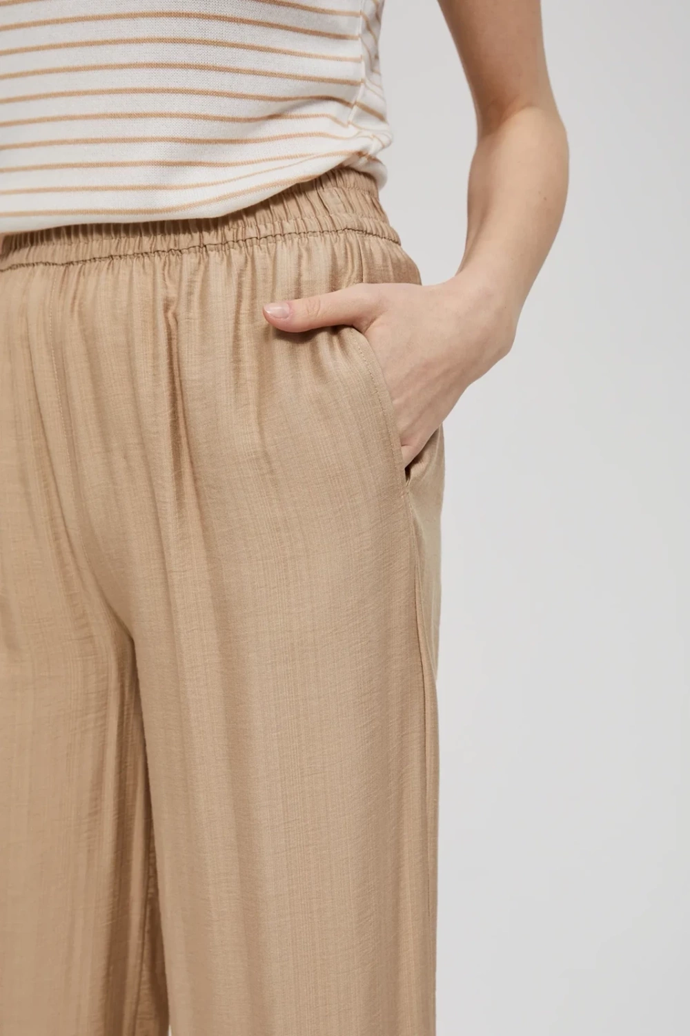 Women's summer trousers MOODO - cofee