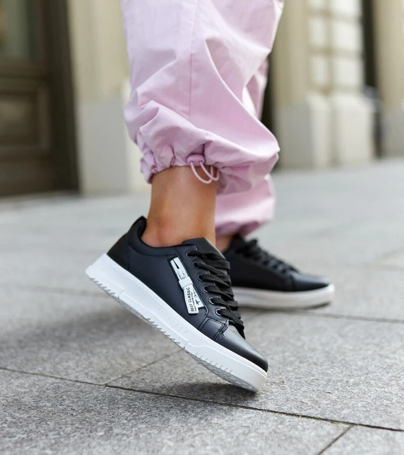 Gemre Sneakers negri din piele ecologică Brecht