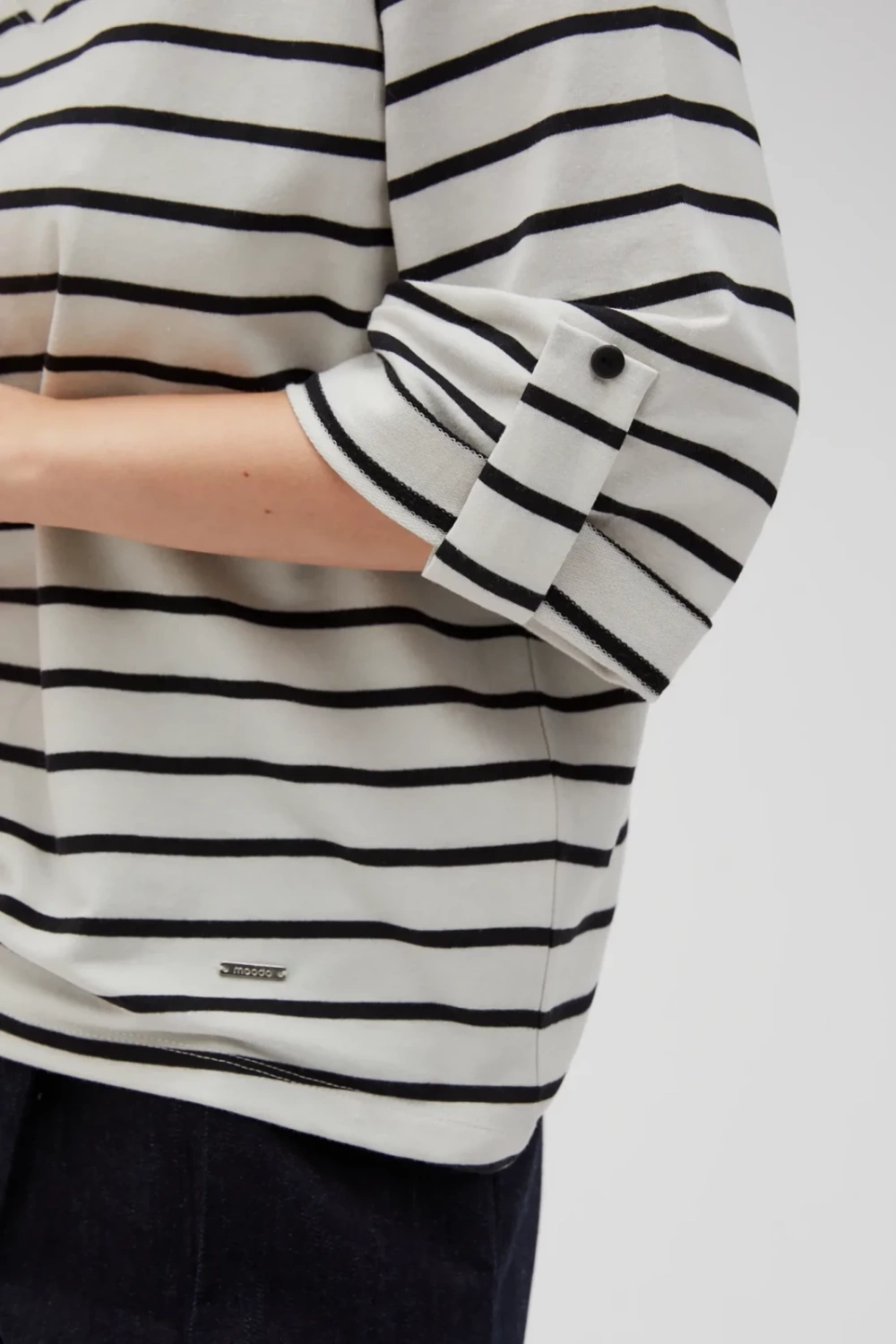Marisse Women&#039;s Sweatshirt L-Bl-4603 Off White_Black