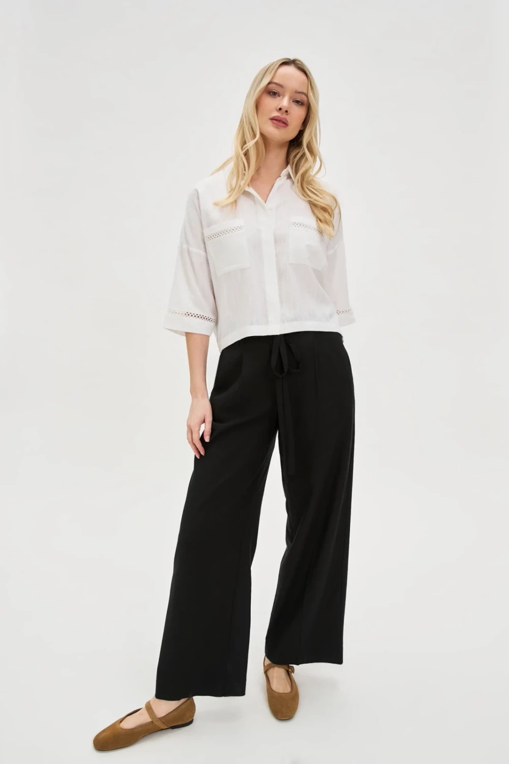 Marisse Short White Shirt