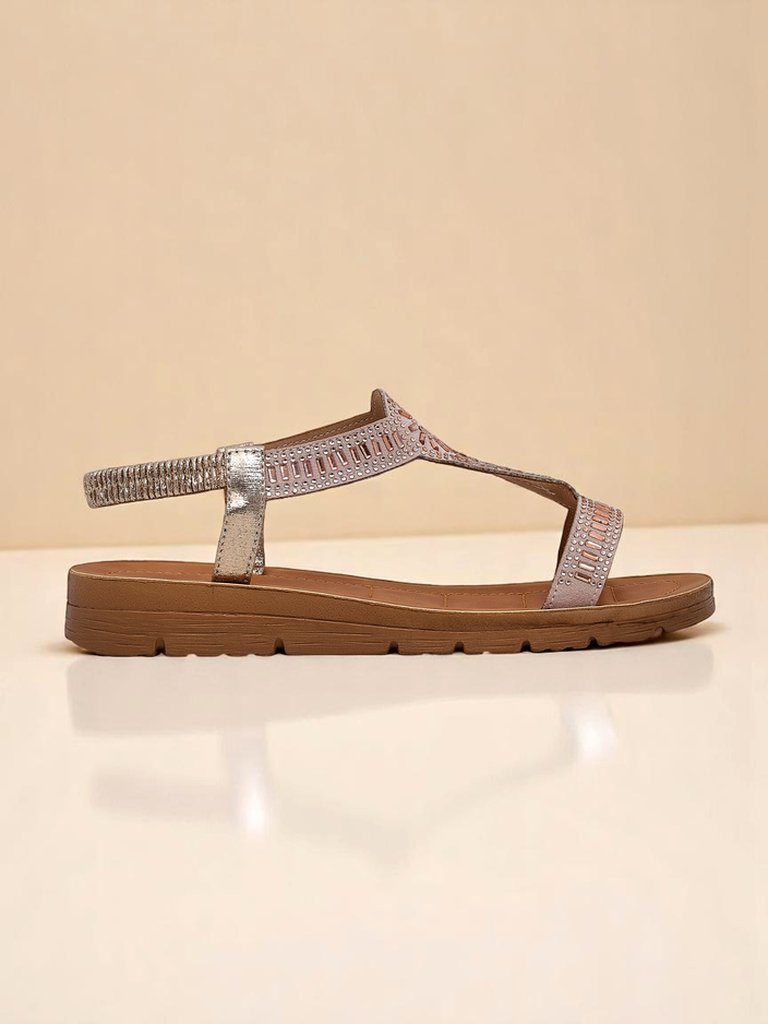 Resti Royal Fashion Women's Ava Shine sandals with decorative straps