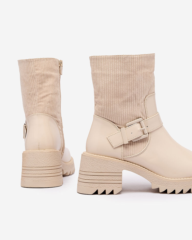 Resti Cream Women&#039;s Tedica Flat Heel Boots