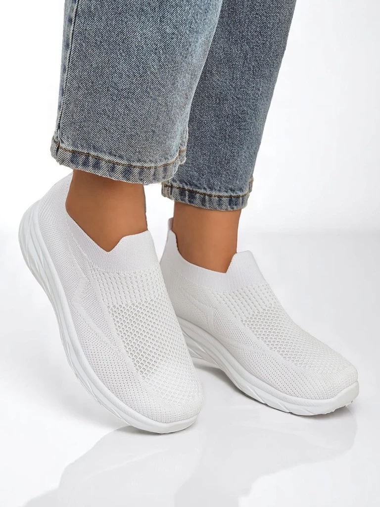 Resti Women&#039;s White Slip-On Sports Shoes