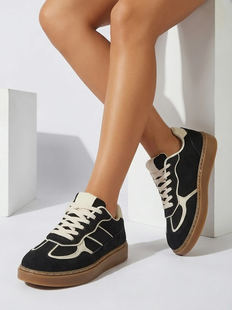 Дамски екологични спортни маратонки Flora Black