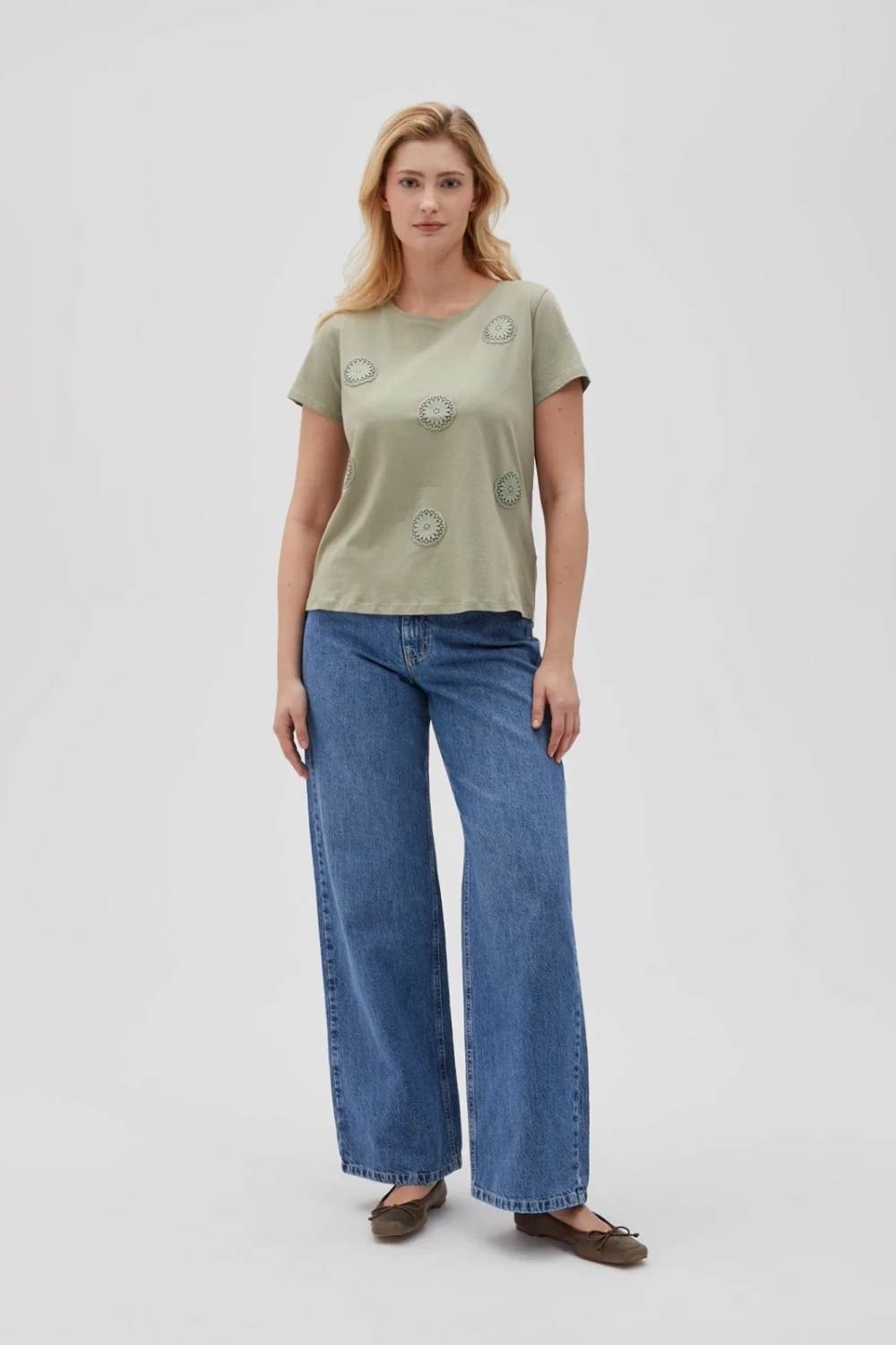 Marisse Women's T-Shirt L-Ts-4643 Olive