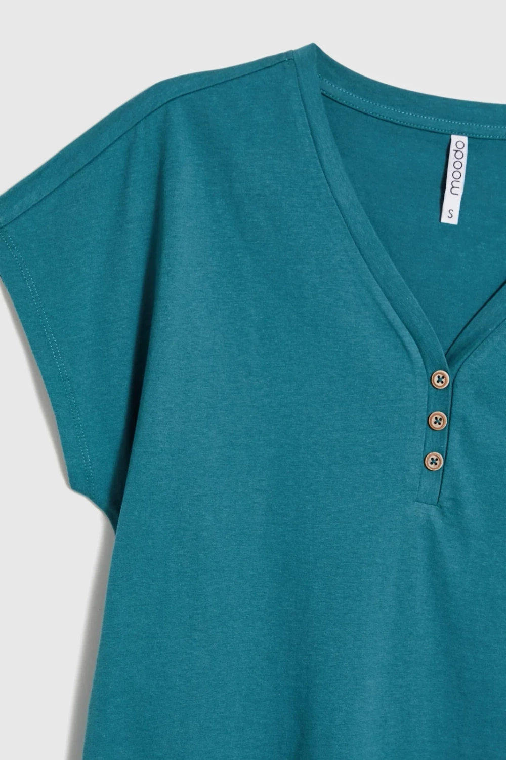 Marisse Cotton Blouse With Buttons, Green