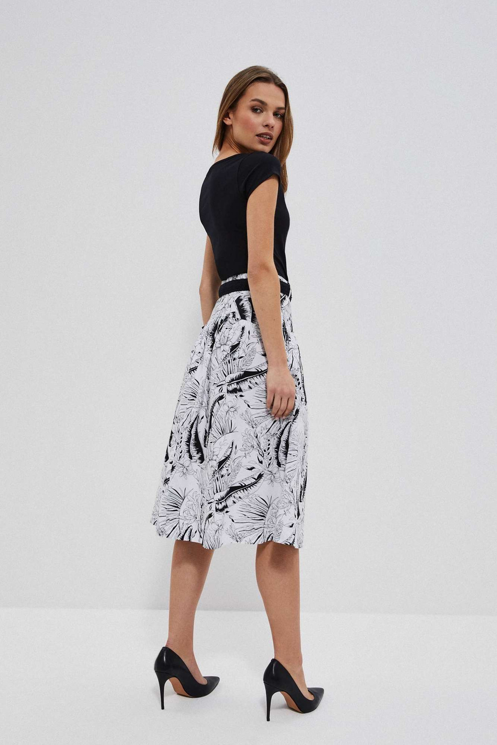 Patterned cotton skirt