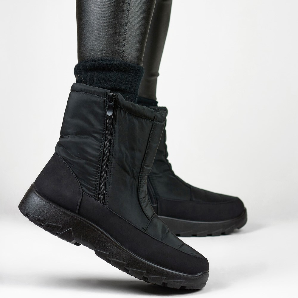 primohurt Komfortowe botki zimowe śniegowce grubo ocieplane suwaki