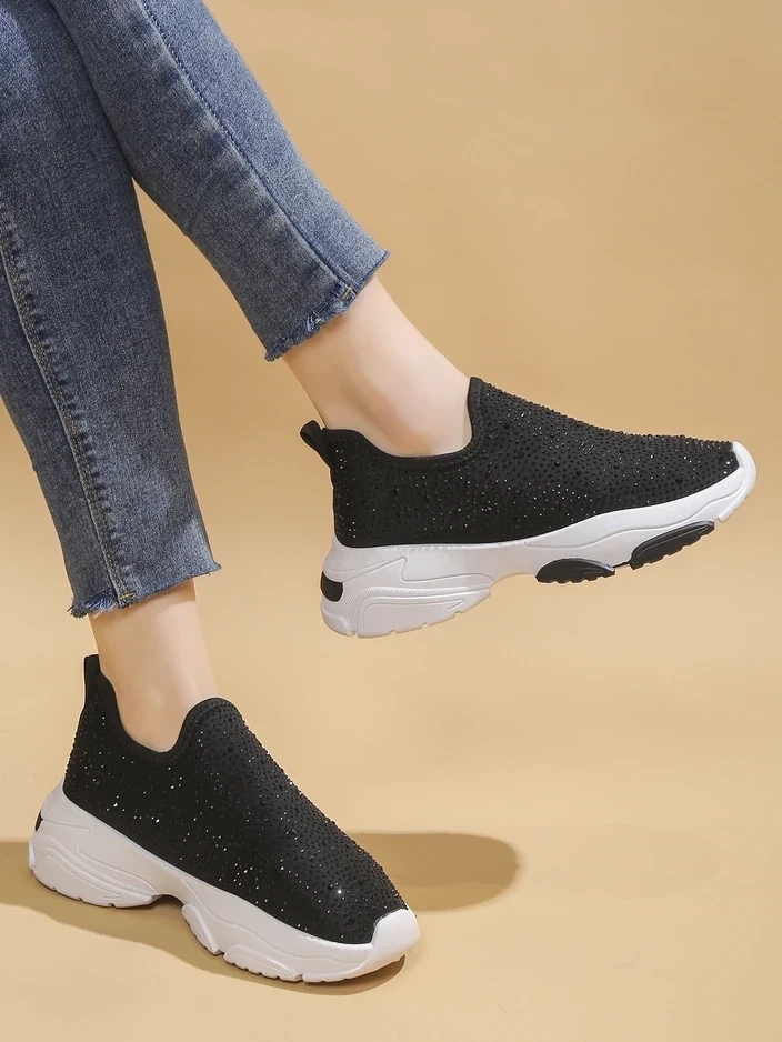 Resti Slip-on women's sneakers with rhinestones Elavises