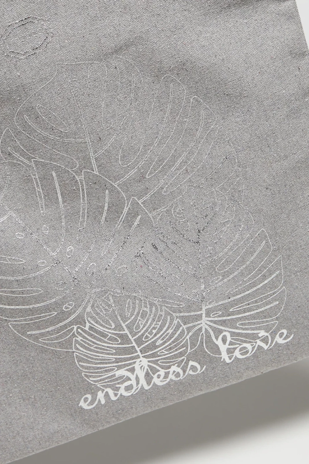 Marisse Gray Printed Shopper Bag