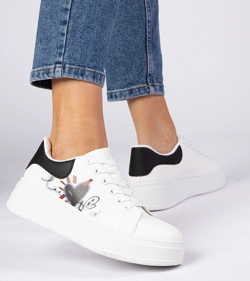 Gemre Adidași sport alb-negru pentru femei Zelinda