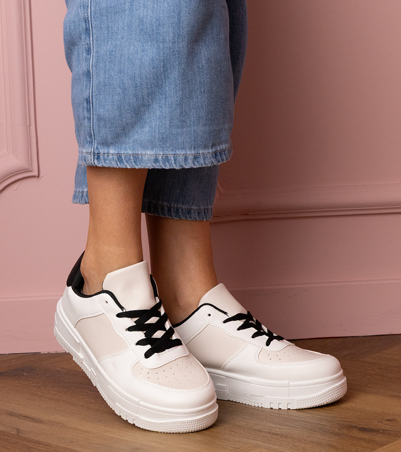 Gemre Adidași sport bej pe platformă Luneta