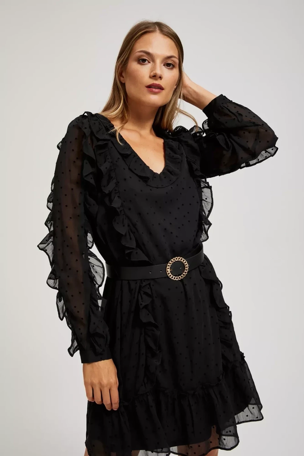 Marisse Dress With Ruffles