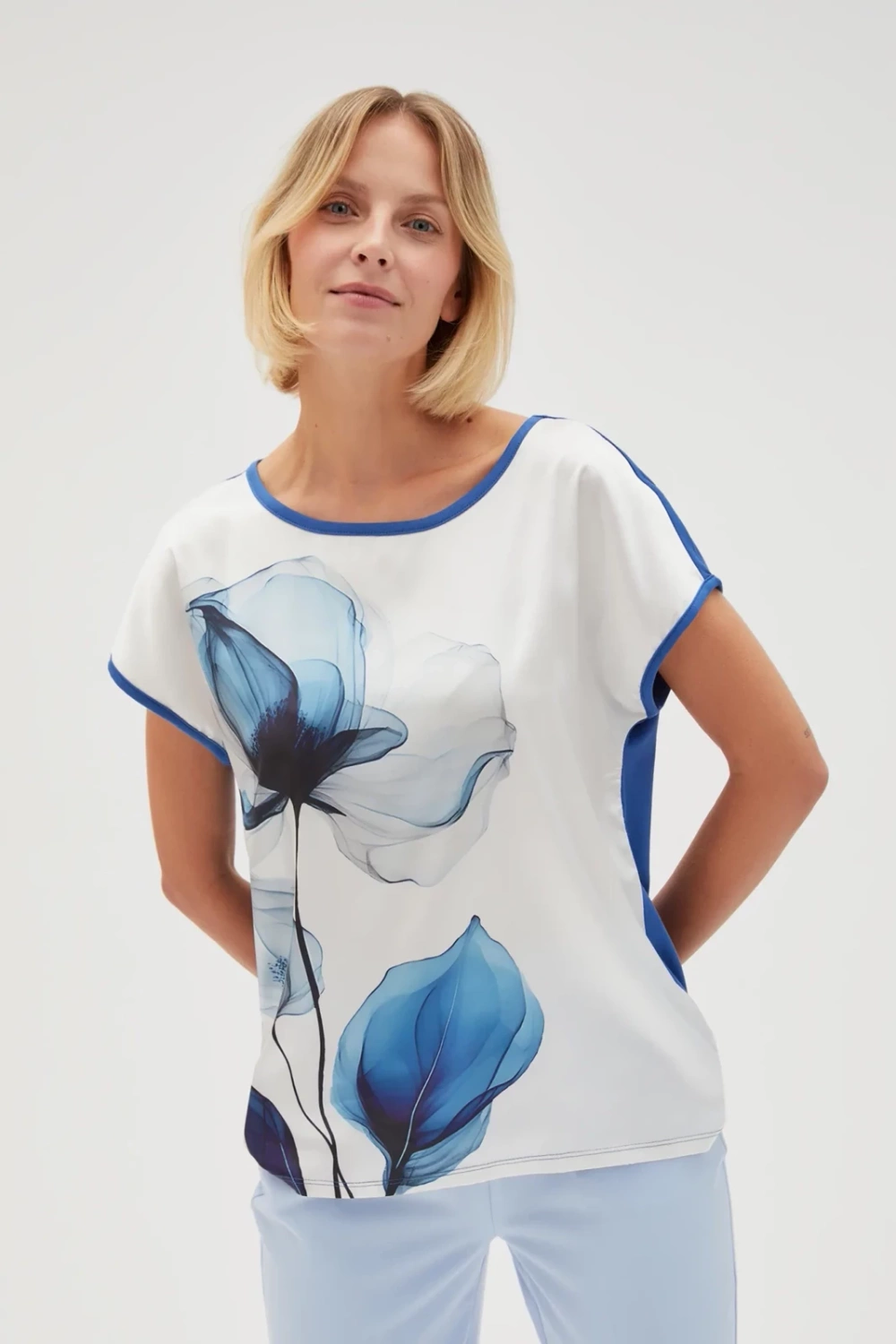 Marisse Womens T-Shirt L-Ts-4646 L.Blue