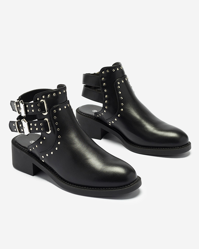 Resti Black women&#039;s boots with cutouts Dlagona