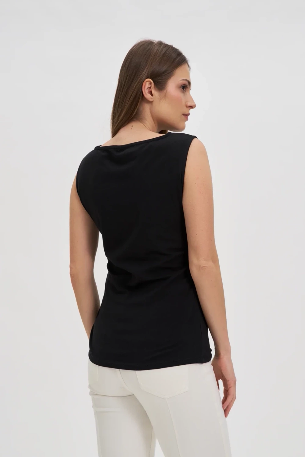 Marisse Plain Black Top