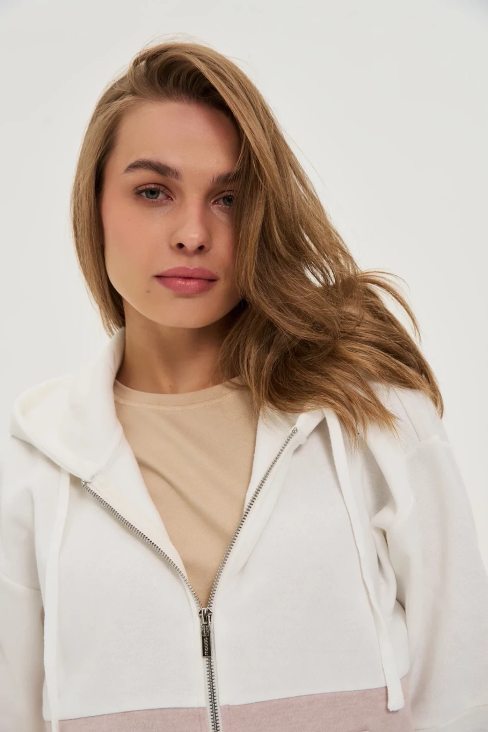 Marisse WOMEN'S SWEATSHIRT Z-BL-4818 L.BEIGE MEL