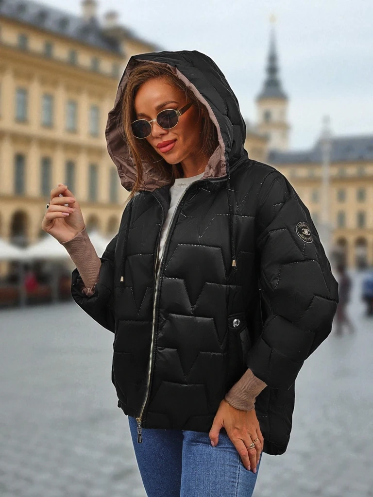 Resti Women&#039;s Quilted Jacket with Hood Ghost Frame