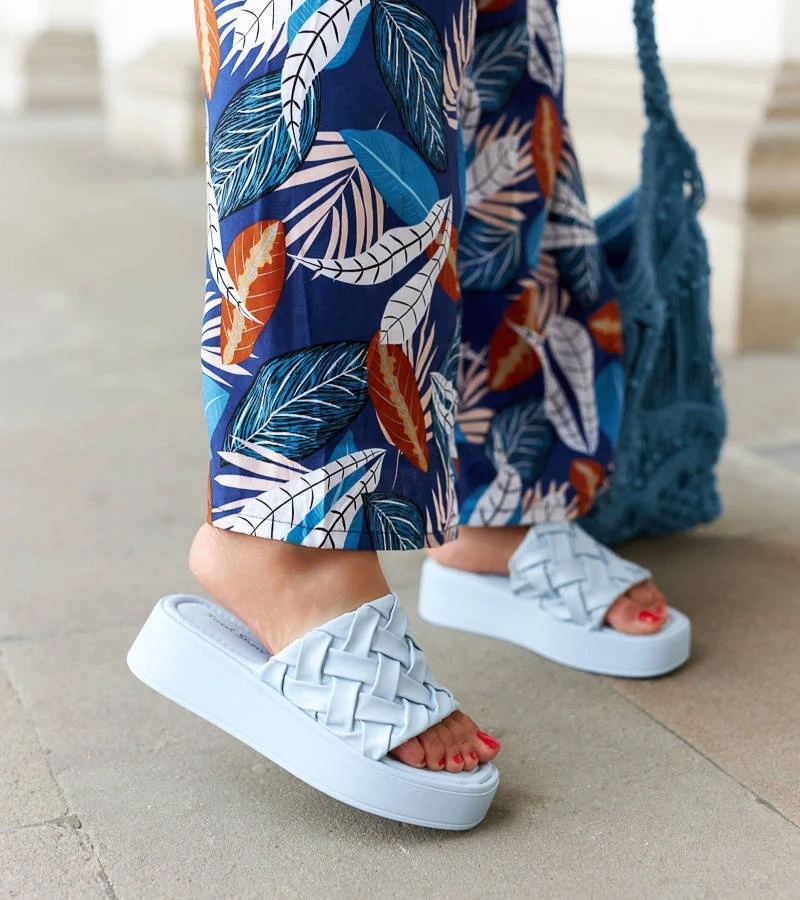 Gemre Flip-flops cu platformă albastru Esposito