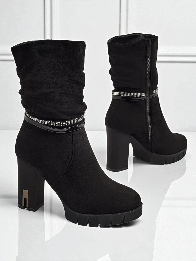 Resti BrambleDusk Women's Eco Suede Block Heel Ankle Boots