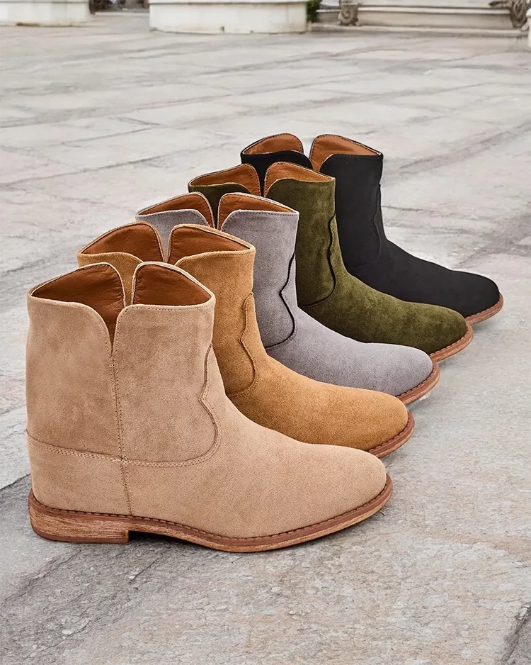 Resti Boots in cowboy style on a covered wedge Blueston