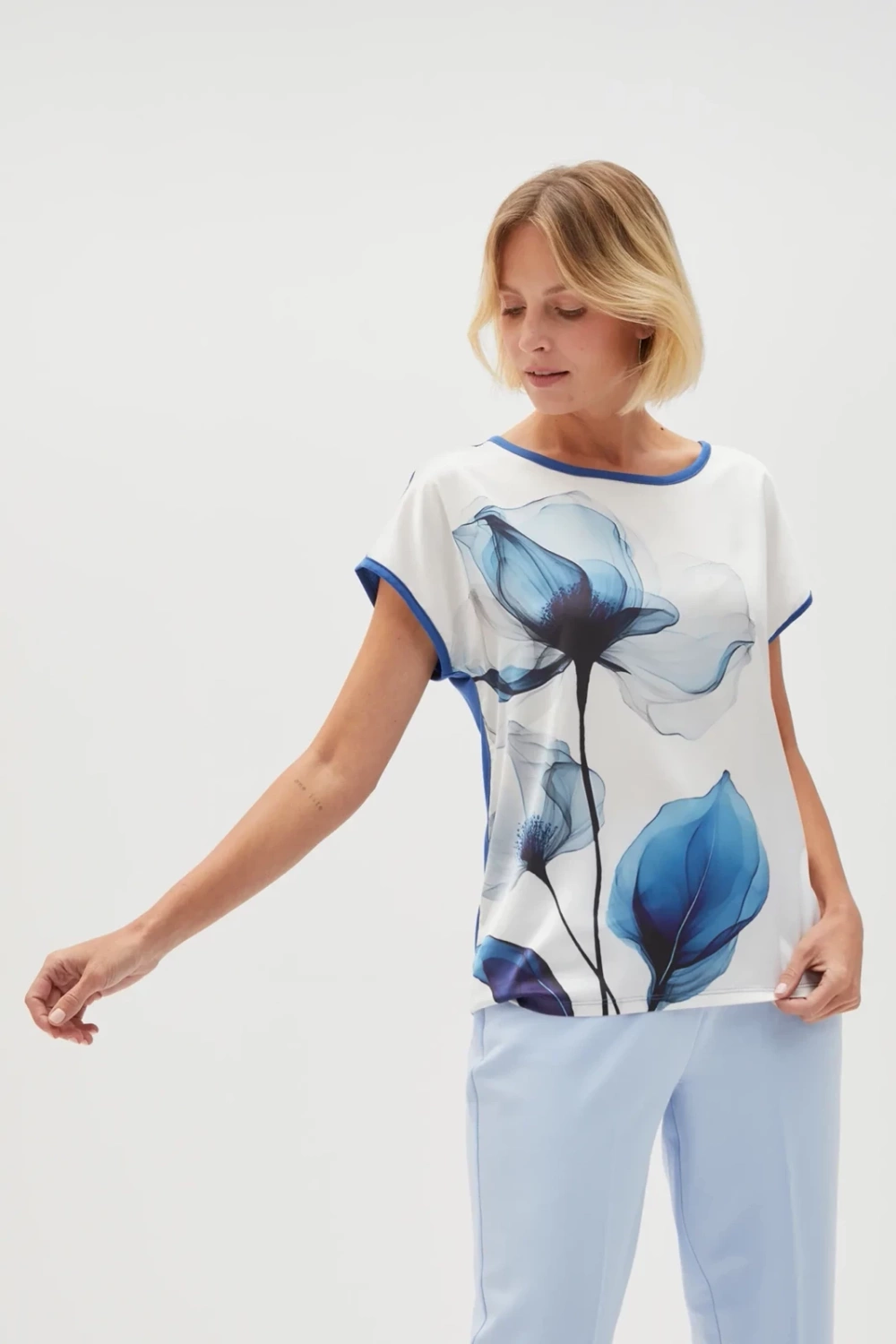 Marisse Women's T-Shirt L-Ts-4646 L.Blue