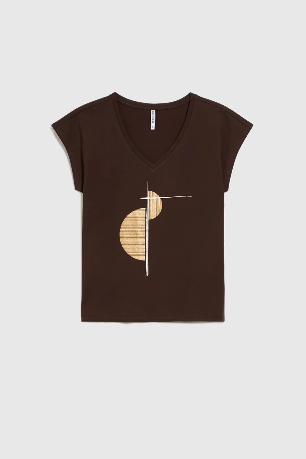 Marisse Brown Cotton T-Shirt