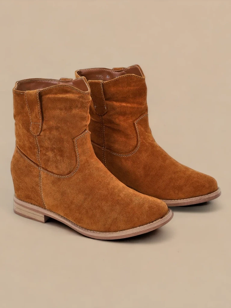Resti Brown ankle boots a&#039;la cowboy boots on an indoor wedge Jelluma - Footwear