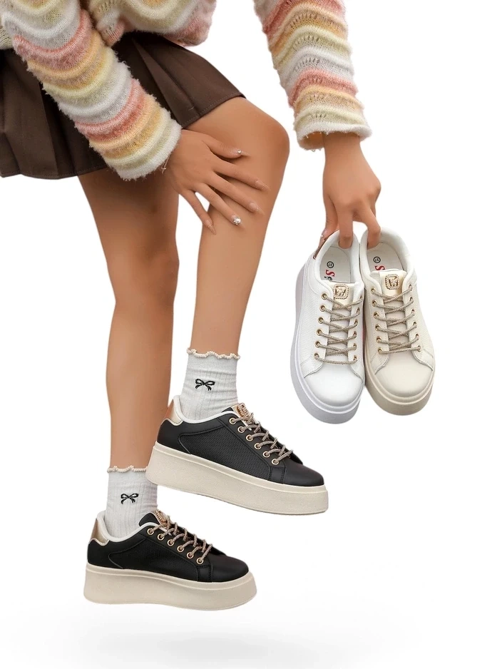 Resti Women's sporty sneakers with decorative laces Eone
