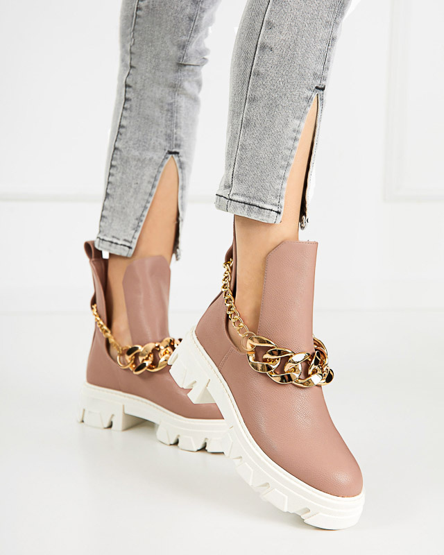 Resti Pink women&#039;s boots with chain Tenkay - Footwear
