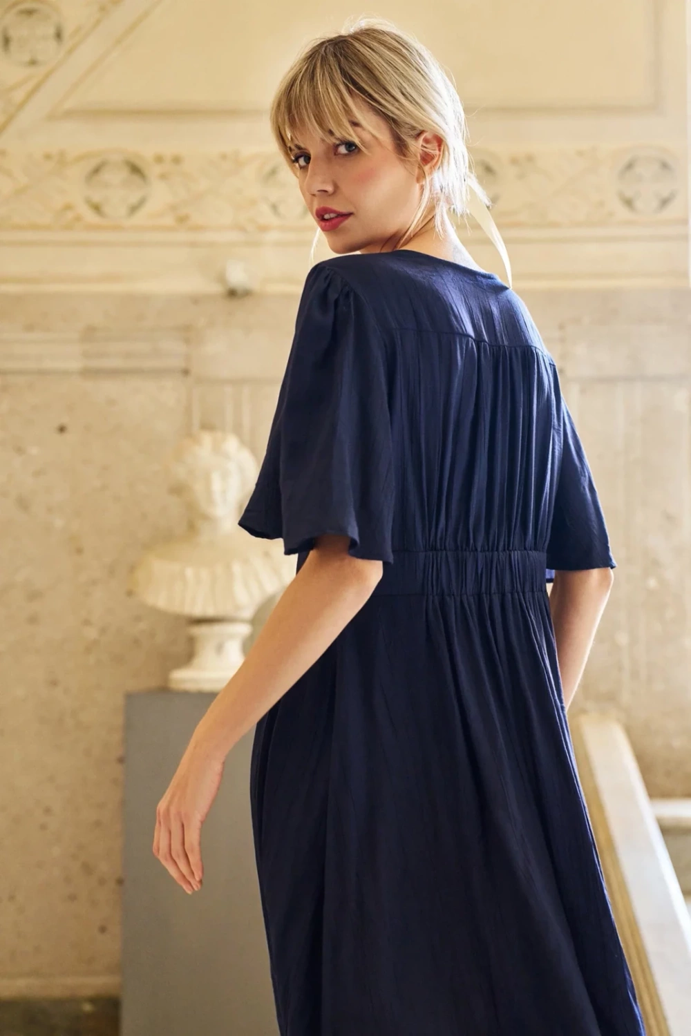 Marisse Women's Dress L-Su-4639 Navy